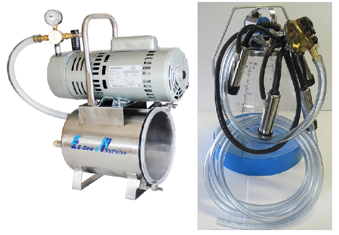 3/4 HP Mini-Milker milking machine for COWS with ONE 8 gal plastic bucket assembly