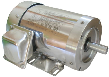 Stainless 3 PHASE Milk Pump Motor 2 HP 5/8" Keyed Shaft