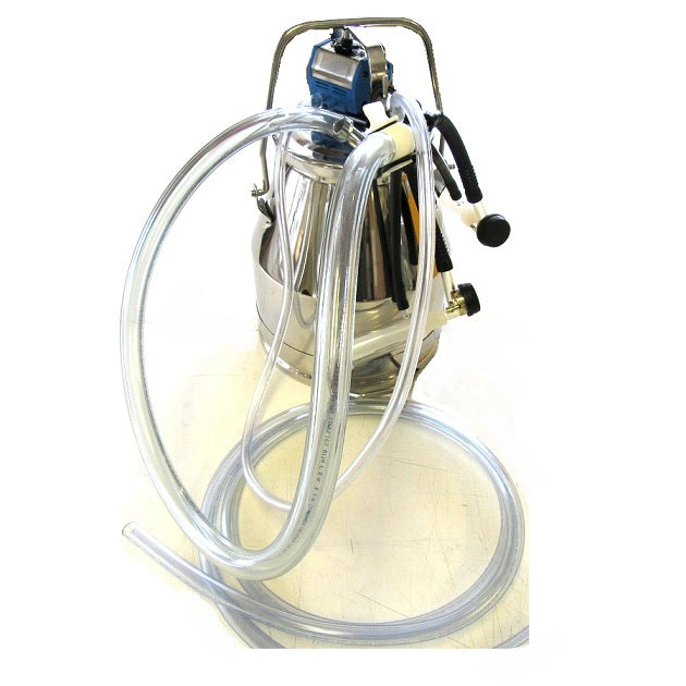 Complete 4 gal stainless bucket assembly for GOAT Milking with 1 goat cluster