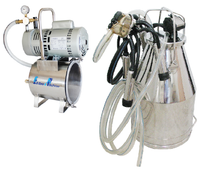 3/4 HP Mini-Milker milking machine for COWS with ONE 7.5 gal Stainless bucket assembly