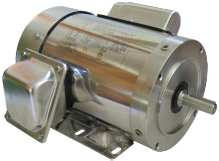 Stainless SINGLE PHASE Milk Pump Motor 1.5 HP 5/8" Keyed Shaft