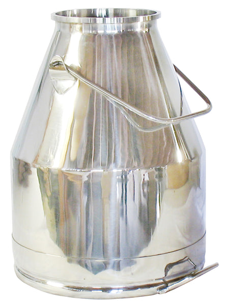 7.5 gal Stainless Steel Milking Bucket with short handle