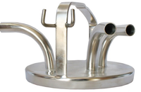 Stainless lid with 3 - 5/8" 90 degree elbows