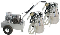 Deluxe Model milking machine for COWS with 2 (7.5 gal) stainless bucket assemblies