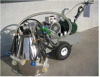 Deluxe Model milking machine for GOATS with 1 (7.5 gal) stainless bucket assemblies with 2 goat clusters