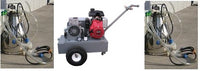 Gas Engine Model milking machine for GOATS with 2 (7.5 gal) stainless bucket assemblies with 4 goat clusters